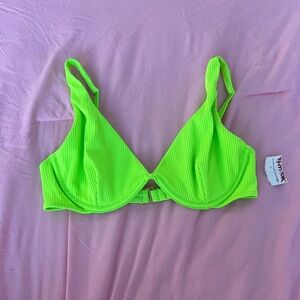 Neon green Hollister bikini top
